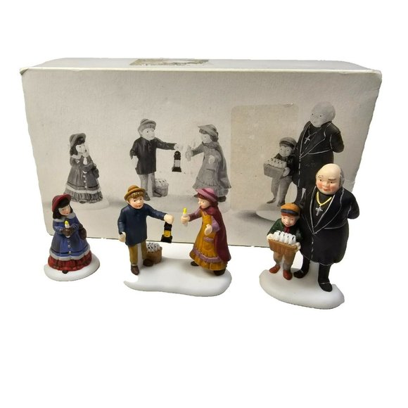Dept 56 Heritage Village Collection Peaceful Glow Christmas Eve 3pc Set #5830-0 - Picture 1 of 7